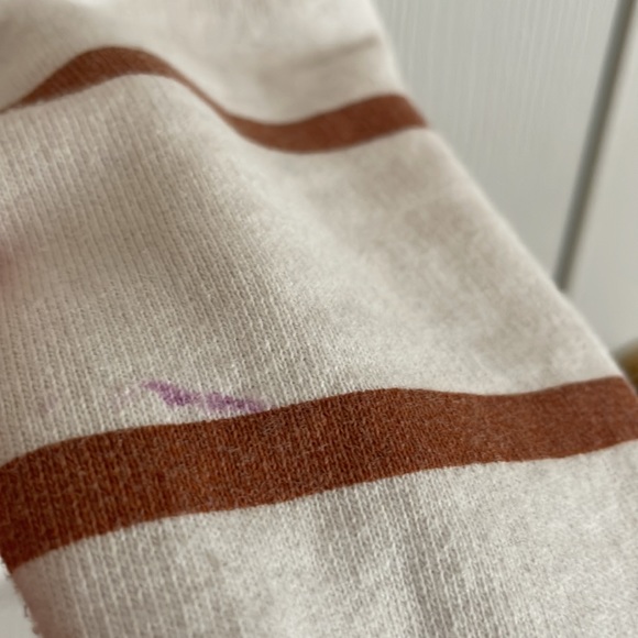 Zara girls white orange striped sweatshirt - Picture 4 of 5